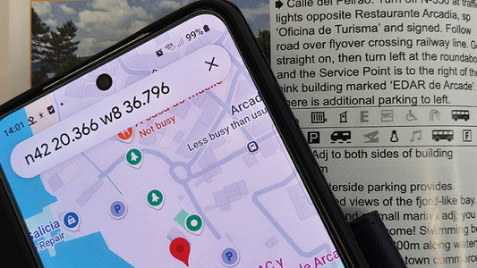 How do I use GPS co-ordinates in Google Maps to find a motorhome Aire?