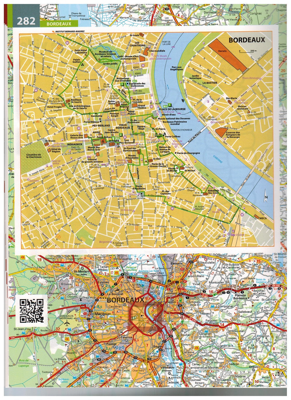 2025 Laminated France Road Atlas Bordeaux zoom map ISBN:9782067265035