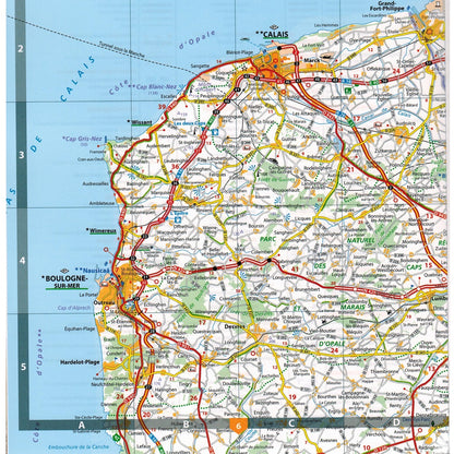 2025 Laminated France Road Atlas Calais map ISBN:9782067265035