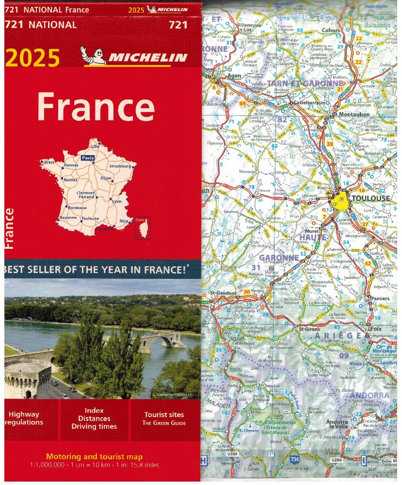 2025 Michelin France Sheet Map 721