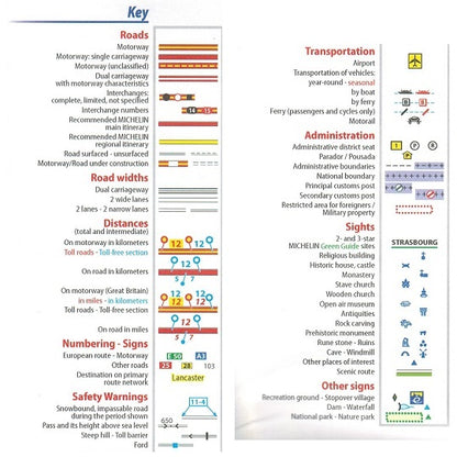 Fold out map France Michelin 721 2025 9782067264892