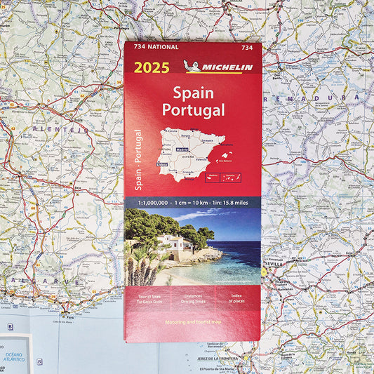 Michelin 734 Spain and Portugal 2025 Sheet Map front cover 9782067265448