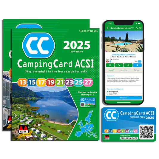 2025 ACSI CampingCard cover, card and app, Vicarious Books, UK edition