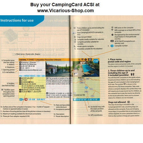 ACSI CampingCard 2025 English edition from Vicarious Books Media