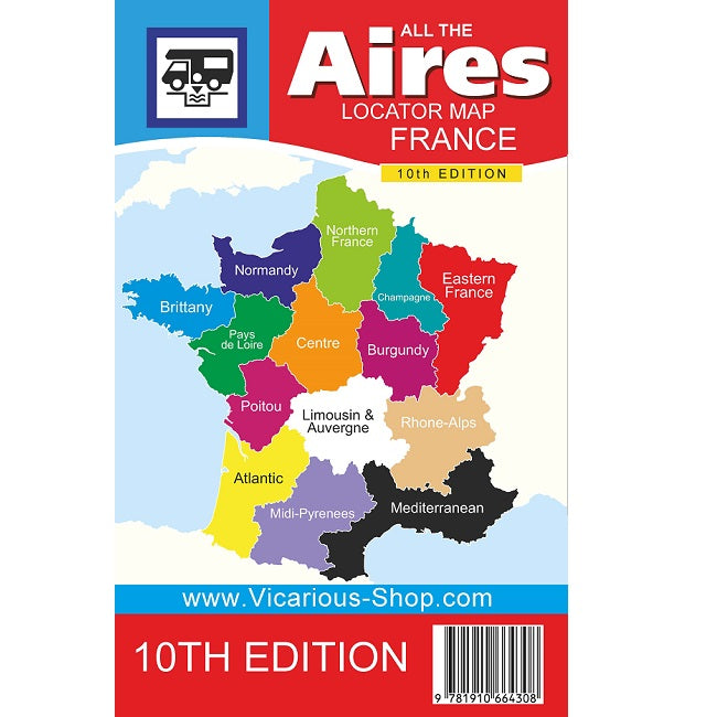 Map of aires France French aires map motorway 10th edition All the Aires France ISBN: 978910664308