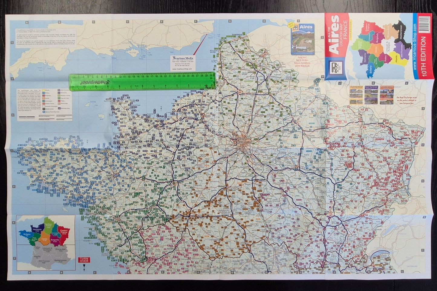 Aires France map north of France All the Aires 10th edition ISBN: 978910664308