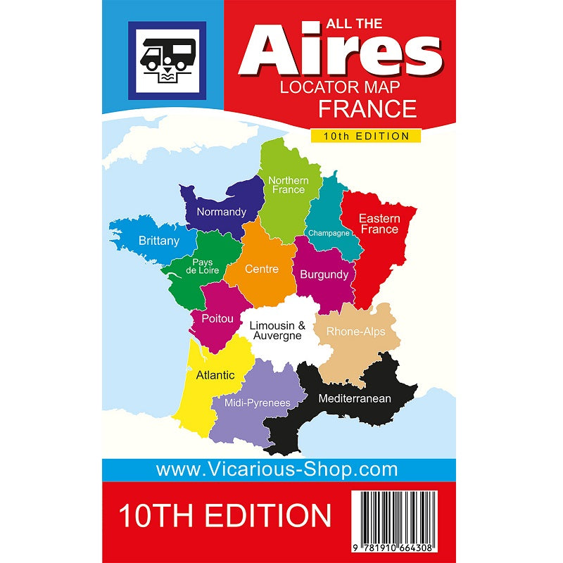 Map of aires France French aires map motorway 10th edition All the Aires France ISBN: 978910664308