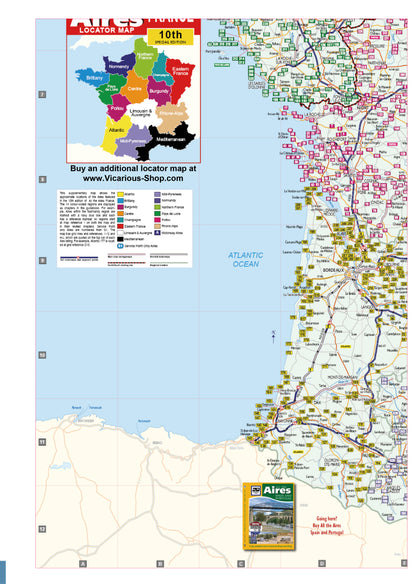 All The Aires France 10th edition with Inspected bag and 2 maps