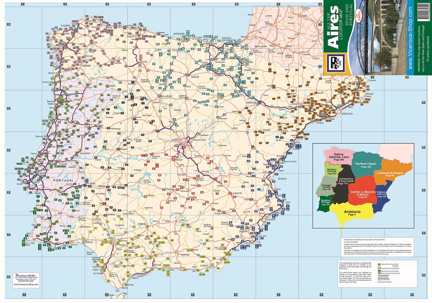 Aires map Spain and Portugal free with All the Aires Spain and Portugal 7th edition