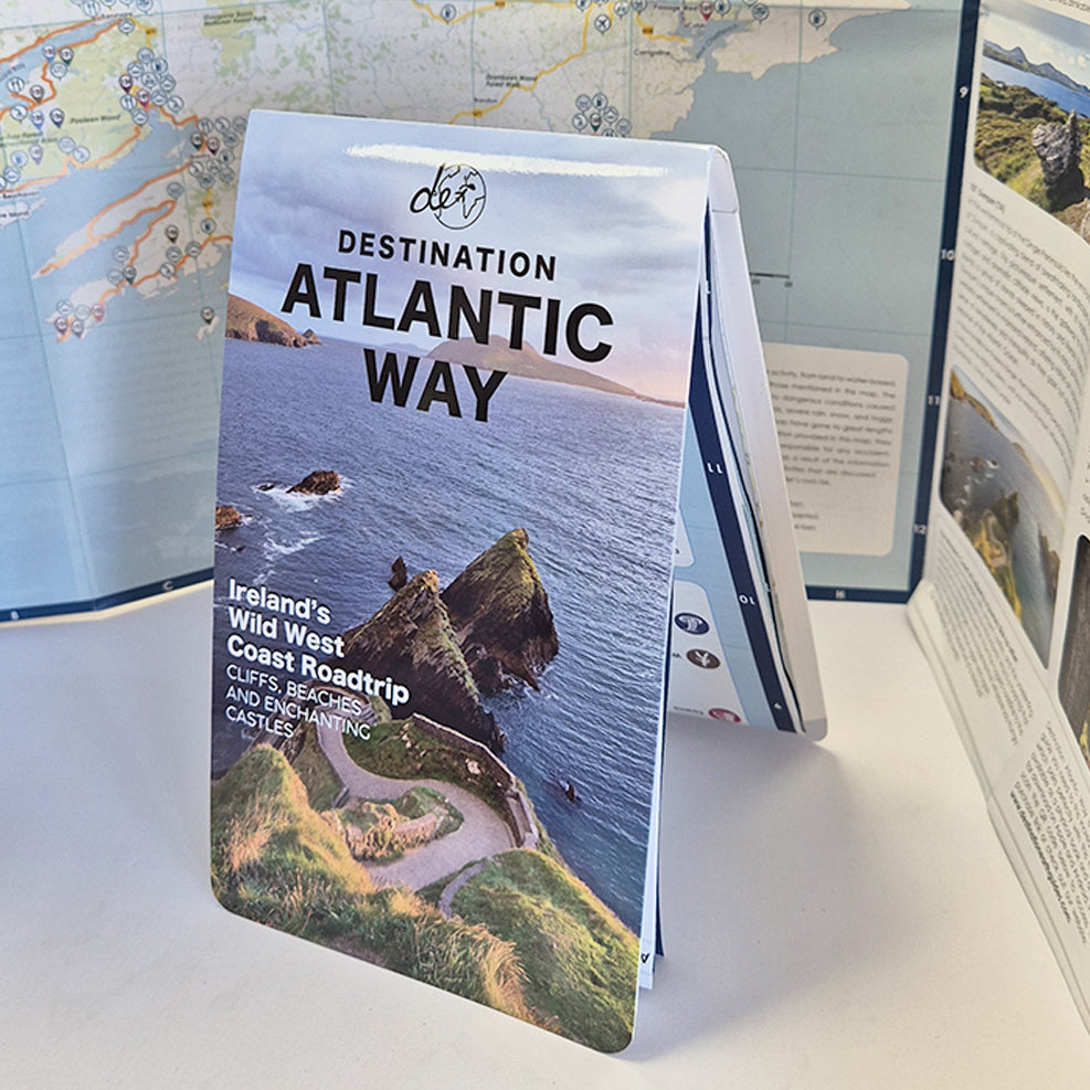 Destination Atlantic Way Map showing route and poi 9781739848484 front cover