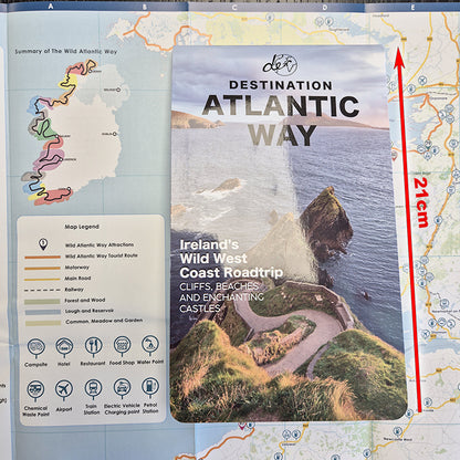 Destination Atlantic Way Route Plan Map key of simbols 9781739848484 summary legend