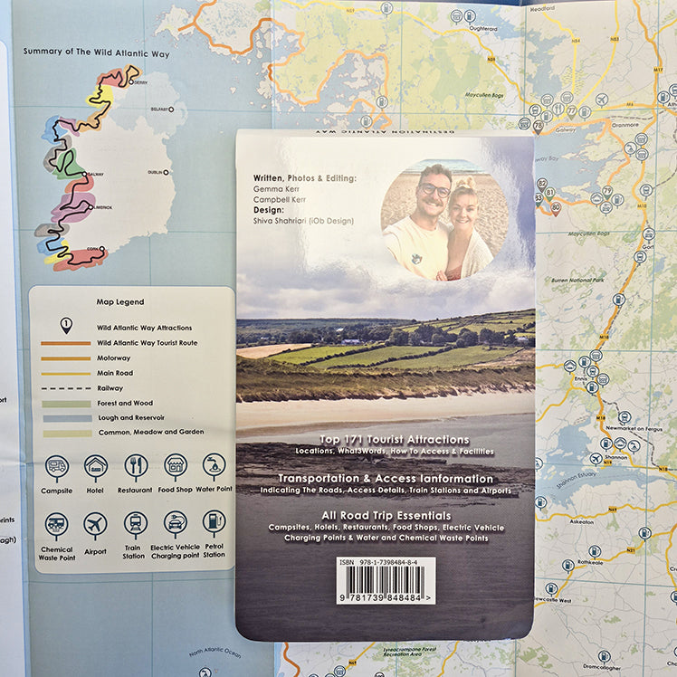 Destination Atlantic Way Route Planner Map 9781739848484 back cover map legend