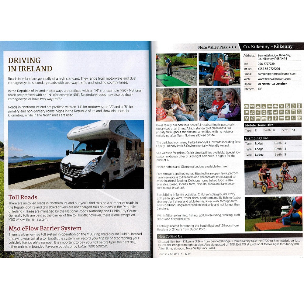 Caravan, Camping and Motorhome Guide Ireland 2025 Vicarious Media Books co kilkenny