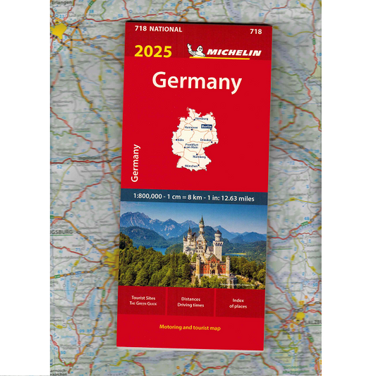 Foldout flat map Germany Michelin 718 2025