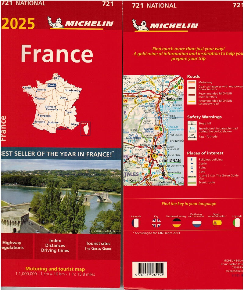 2025 Michelin France Sheet Map 721