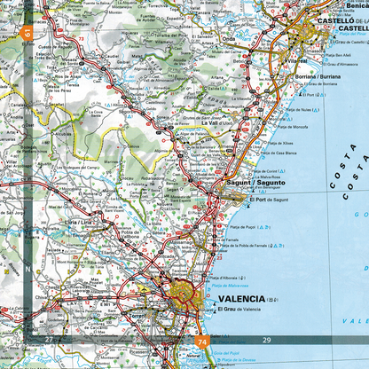 2023 michelin Spain and portugal atlas valencia map preview 9782067257207 vicarious media books